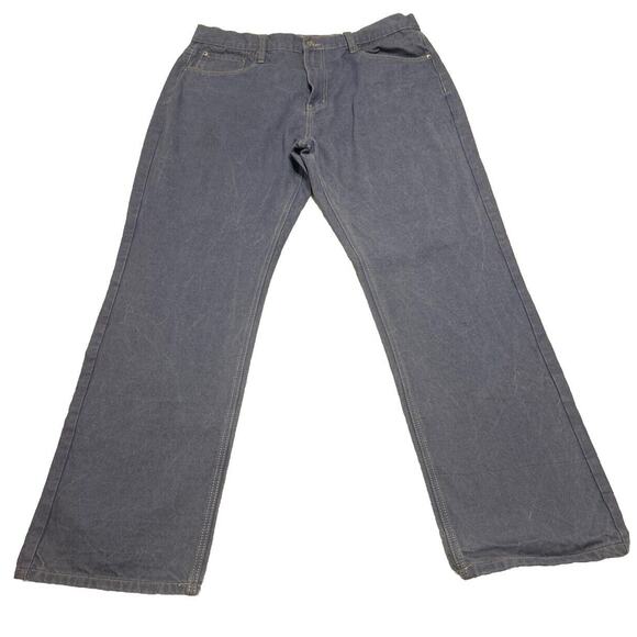 Vintage PJ MARK JEANS Wide Leg Y2K Baggy Skater 42x34 Cyber Goth Embroidered - Picture 1 of 9